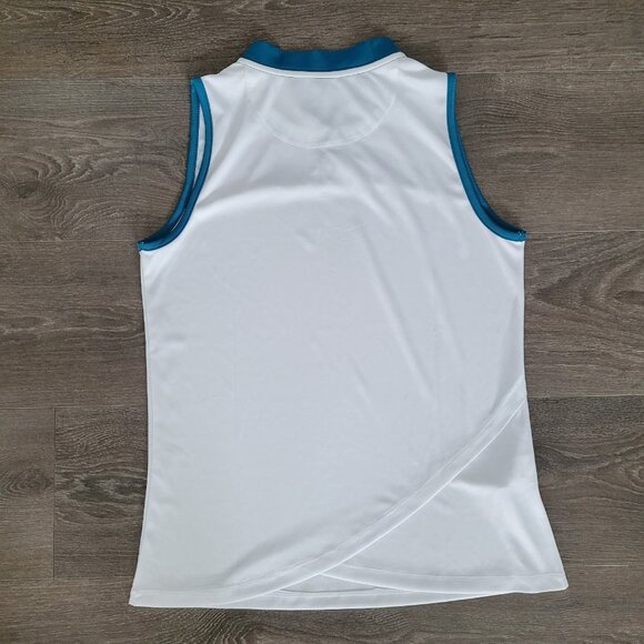 PGA Tour Women’s Medium Golf 2 Button Sleeveless Fragmented Stretch Shirt Top - Picture 4 of 8